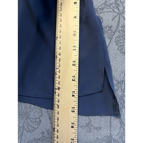 Topshop Tank Top Women's Sz 2 Navy Blue V-Neck Spaghetti Strap Relaxed Fit - Picture 6 of 7